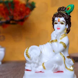 GW CREATIONS White Religious Marble Figurine Showpiece-picture-47
