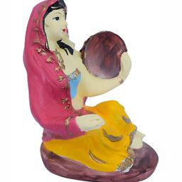 GW CREATIONS Pink & Yellow Small Figurine Showpiece-21