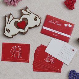 eCraftIndia Red & White 2 Pcs Valentine's Day Gift Set-image-88