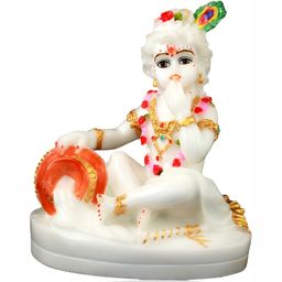 GW CREATIONS White & Orange Marble Religious Figurine Showpiece-picture-26