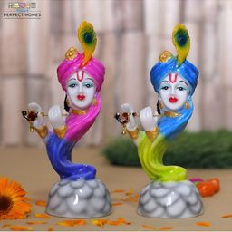 GW CREATIONS Pink & Blue 2 Pieces Figurine Showpieces-image-69
