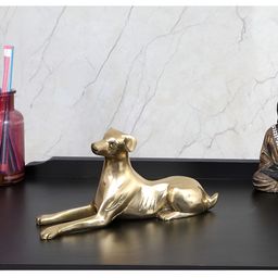 Two Moustaches Gold Toned Birds And Animals Brass Figurine Small Showpiece-image-62