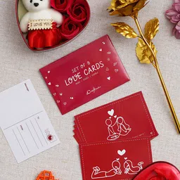 eCraftIndia Red & White 3 Pcs Valentine Gift Set-image-55
