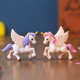eCraftIndia Pink 2 Pieces Unicorn Horse Statues Figurine Showpiece-image-37
