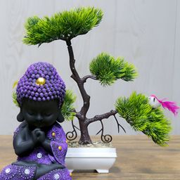 GW CREATIONS Purple Buddha Figurine Showpiece-image-57