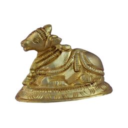 Aakrati Yellow Nandi Statue Religious Idol Showpiece-image-22