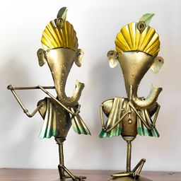 TECHEL Beige 2 Pieces Figurine Showpiece-image-15