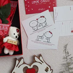 eCraftIndia White & Red 3 Pcs Valentine Gift Set-image-73
