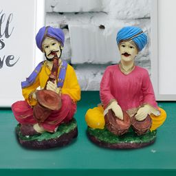 GW CREATIONS Pink & Yellow 2 Pieces Figurine Showpieces-29