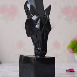 eCraftIndia Black Horse Head Statue Sculpture Showpieces-image-10