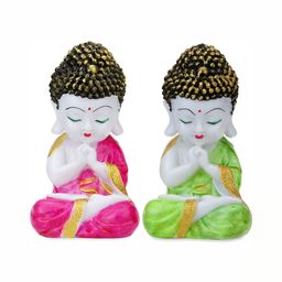 GW CREATIONS Pink and Green 2 Pieces Religious Idol Showpieces-picture-41