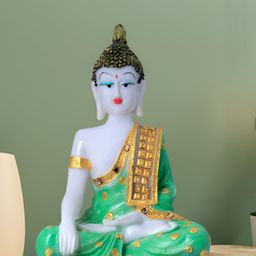 GW CREATIONS Green Polyresin Figurine Showpiece-image-17