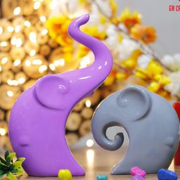 GW CREATIONS Purple & Grey Figurine Decorative Showpiece-image-79