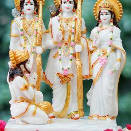 Gallery99 White & Gold-Toned Textured Ram Darbar Idol Showpiece-image-42