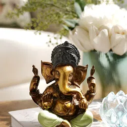 Pure Home and Living Green Religious Idol Showpiece-image-48