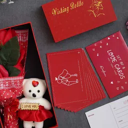 eCraftIndia Red & White 3 Pcs Valentine Gift Set-image-58