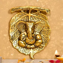 Ascension Gold-Toned Religious Idol Lord Ganesha Showpiece-38