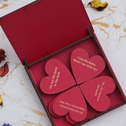 eCraftIndia Red Valentine Wooden Gift Set Box-image-45