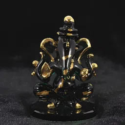 NMII Green & Gold Toned Lord Ganesha Religious Idol Showpiece-24