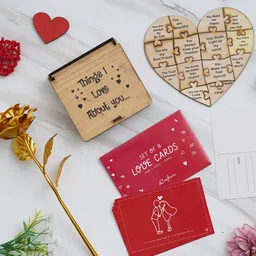 eCraftIndia Red & Brown 3 Pcs Valentine Gift Set-image-83