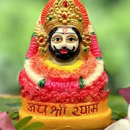 Gallery99 Orange & Red Lord Khatu Shyam Ji Marble Showpiece-28