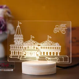 eCraftIndia White Shri Ram Mandir Ayodhya Temple Showpiece-image-60