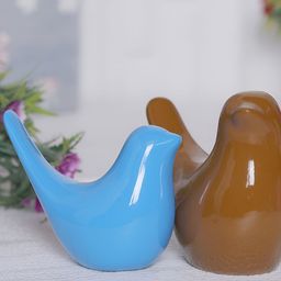 GW CREATIONS Blue & Brown 2 Pieces Birds Figurine Showpieces-image-48