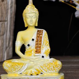 GW CREATIONS Yellow Buddha Showpiece-image-73