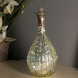 Homesake Silver-Toned Ovoid Bottle Copper Star String Lights-28