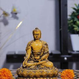 GW CREATIONS Yellow Buddha Showpiece-image-74