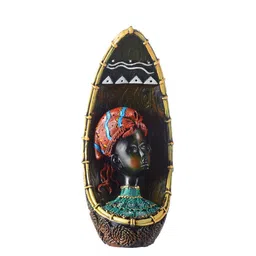 Gifts N Greetings Red & Brown Printed African Boy  Figurine Showpiece-image-68