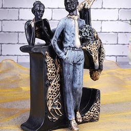 FASHIYANOO Black & Blue Couple With Alphabet E Showpiece-image-56