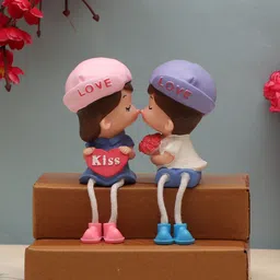 TIED RIBBONS Pink & Purple Love Couple Figurine Valentine Gift Set-image-52