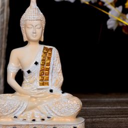 GW CREATIONS Peach Buddha Figurine Showpiece-image-74