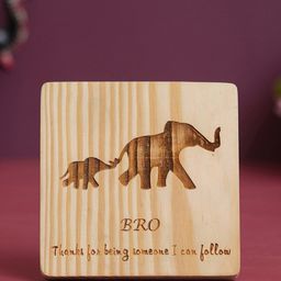 eCraftIndia Brown Wooden Message for Brother Showpiece Gift-11