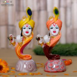GW CREATIONS White & Red 2 Pieces Religious Idol Showpiece-image-103