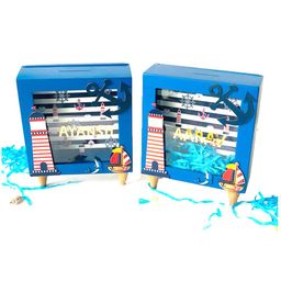 Little Surprise Box LLP Blue Wooden Nautical Piggy Bank-image-73