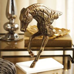 Pure Home and Living Brown Antique Horse Medium Figurine Showpiece-image-14