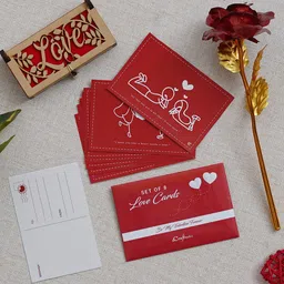 eCraftIndia Red & White 3-Pieces Valentines Day Gift Set-image-49