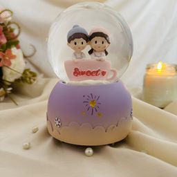 Giftii Transparent & Purple Figurine Crystal Showpiece-image-34