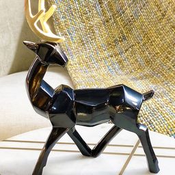 Folkstorys Black & Gold-Toned Rudolph Deer-Shaped Showpiece-41