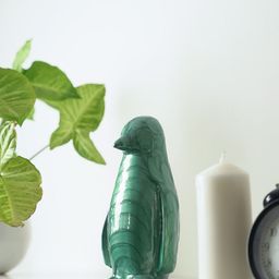 Folkstorys Mithila Green Metal Penguin Showpiece-38