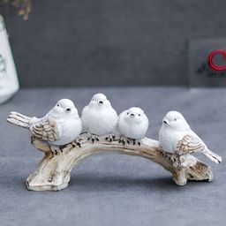 eCraftIndia White Birds and Animals Figurine Showpiece-image-6