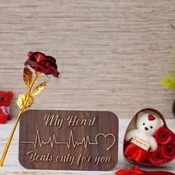eCraftIndia Red & Brown 3 Pcs Valentine's Day Gift Set-picture-31