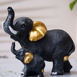 eCraftIndia Black 2 Pieces Figurine Showpieces-11