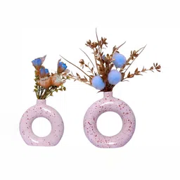GW CREATIONS Pink 2 Pieces Medium Figurine Showpieces-image-78