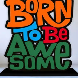 Phirki Studio Born To Be Awesome Motivational Quotes Table Decorative Showpiece-13