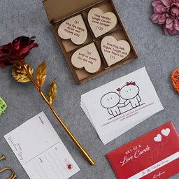eCraftIndia Red & Brown 3 Pieces Valentine Gift Set-5