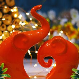 GW CREATIONS Red Figurine Decorative Showpiece-image-64