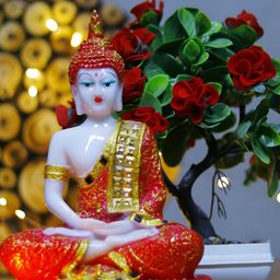 GW CREATIONS Red Religious Marble Figurine Showpiece-image-45